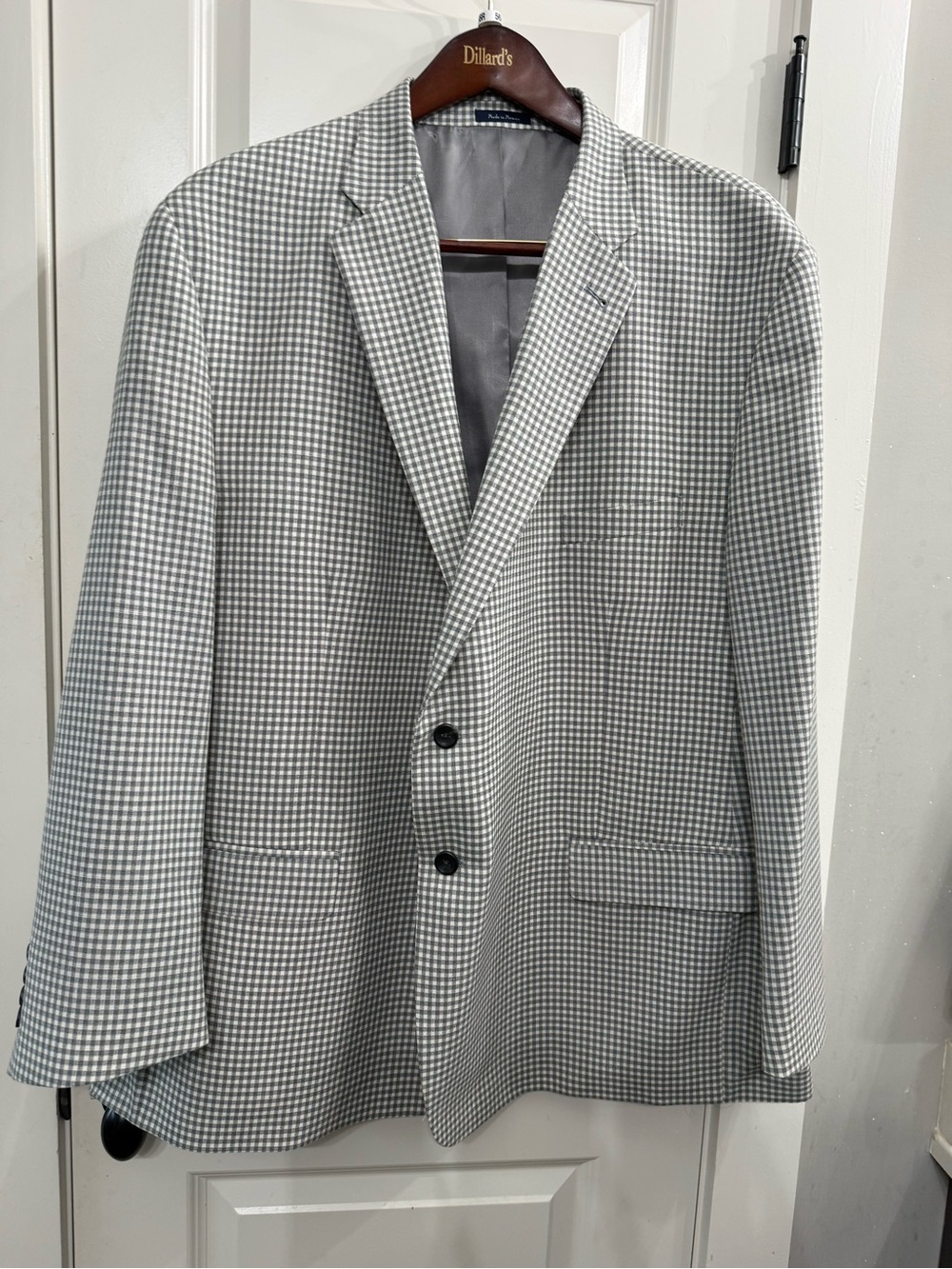 Slim Fit Grey Gingham Sport Coat - Dillard's